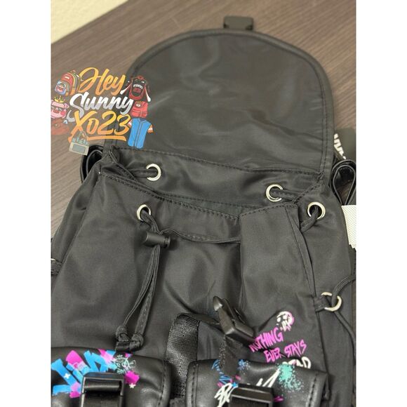 Arcane Graffiti Glow-In-The-Dark Slouch Mini Backpack - Picture 7 of 9